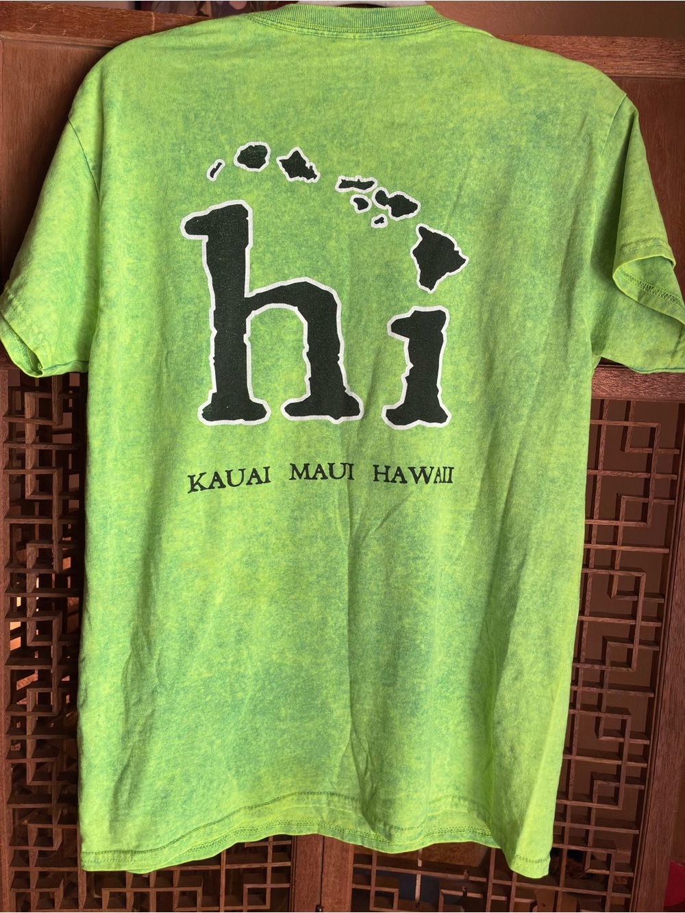 Gildan Lime Green "hi" Hawaii Kids T-Shirt